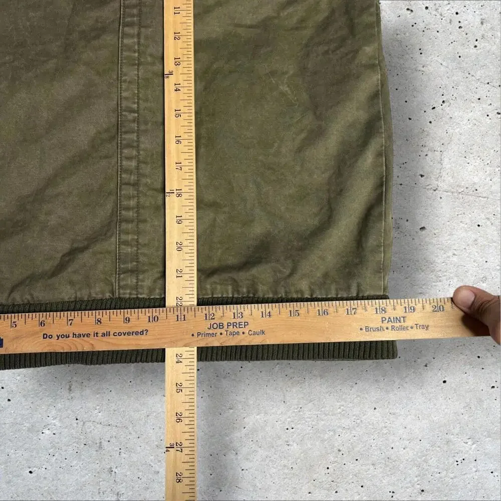 y2k Old Navy Military Jacket Hooded Green Lined  Full Zip Snap Pockets Size‎ L